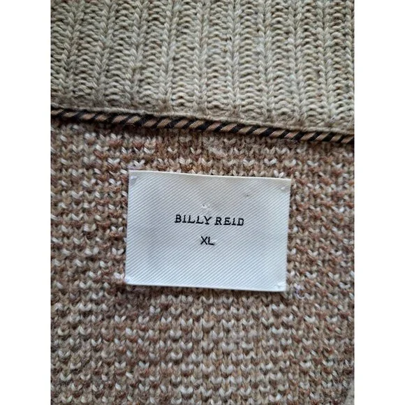 Billy Reid Parsons Cardigan XL Camel Sweater Shawl Collar Cashmere Wool Silk Men - Picture 3 of 10